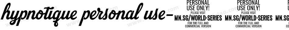 hypnotique personal use字体转换